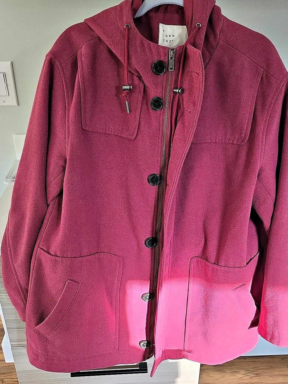 A New Day Hooded Utility Jacket in Purple